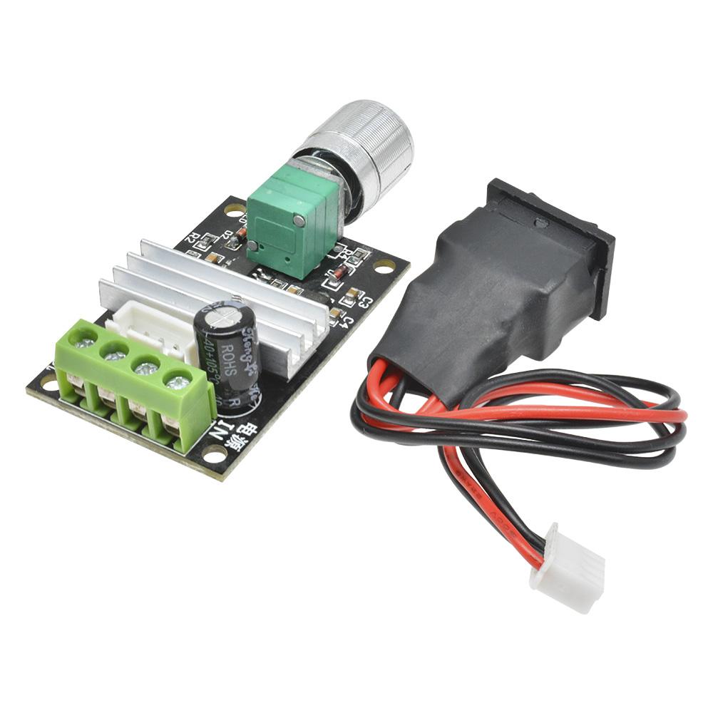DC 6V 12V 24V 28V 3A 80W DC Motor Speed Controller PWM Speed Adjustable Reversible Switch 1203BB DC Motor Driver Reversing