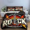 Fresh Rock Chronicle Design Bedding Duvet Cover Set Duvet Cover Pillowcases  (1*Duvet Cover 2*Pillowcases, Without Duvet Insert)