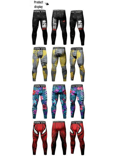 2023 Men's Autumn 3D Print Quick-Dry Compression Fitness Tights