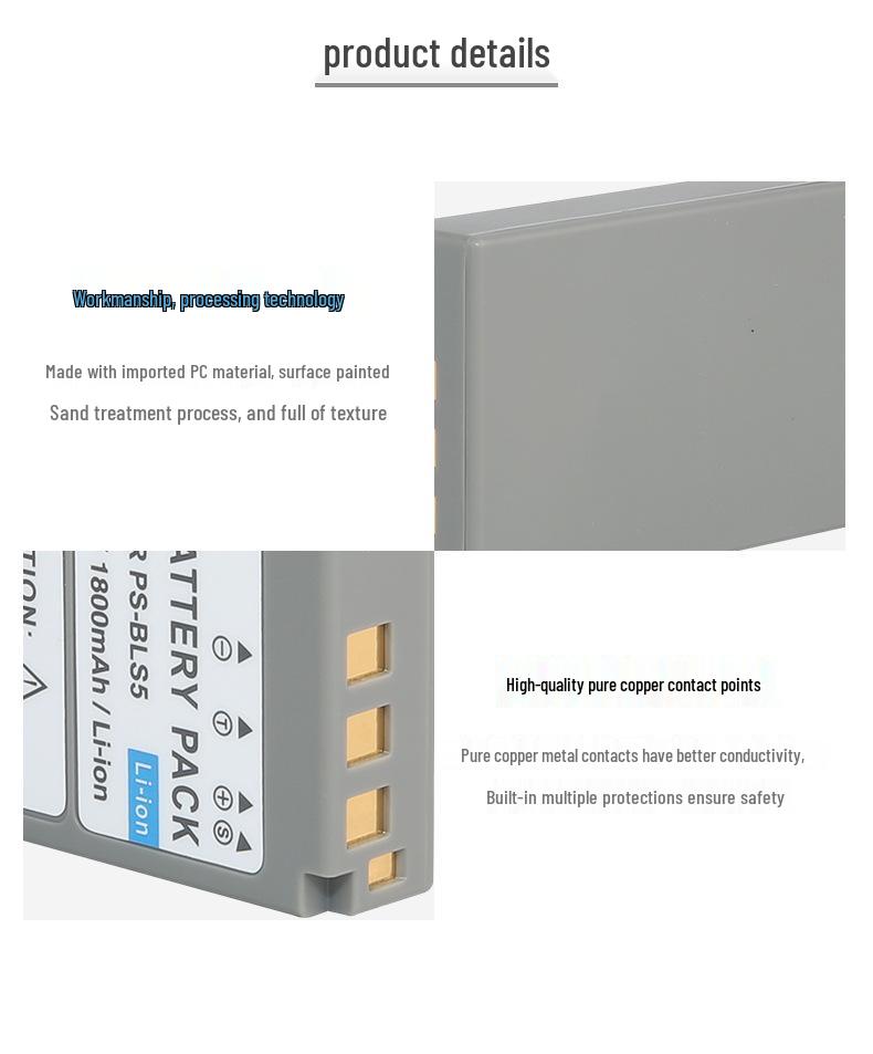 BLS1 Camera Battery Compatible with Olympus EPL5, E-PL6, EPL7, EPM2, EP3/1, EM10.