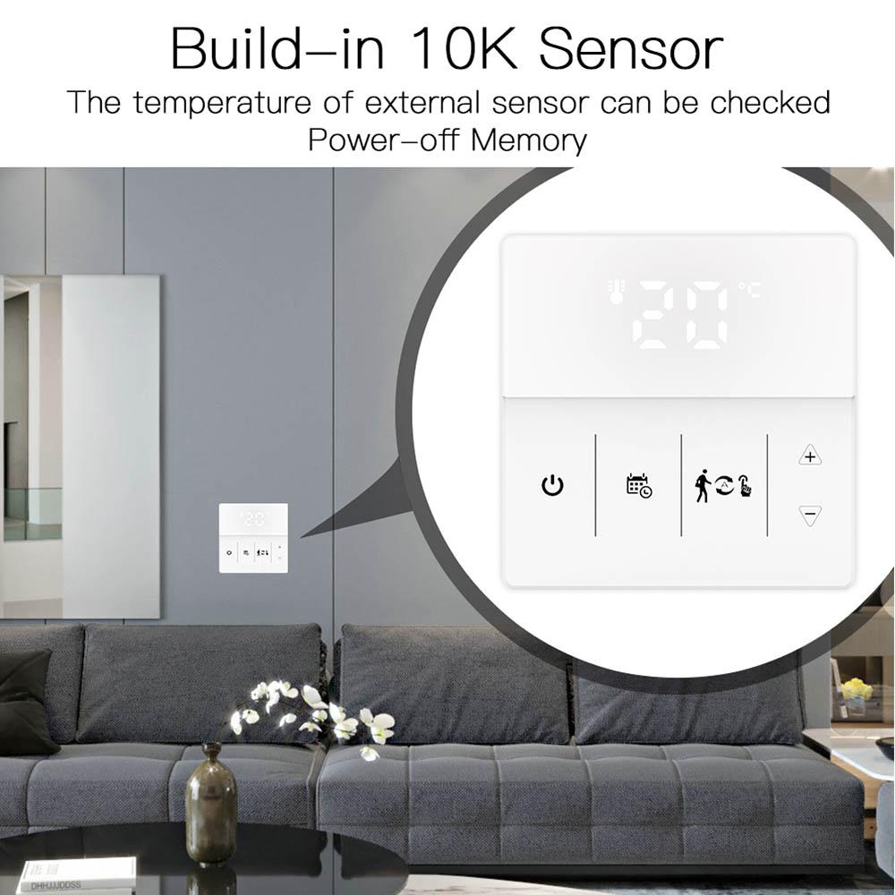 WiFi Smart Thermostat Temperature Controller for Water Floor Heating  Water/Gas Boiler 3A Touch Control Weekly Programmable APP/ Voice Control Compat