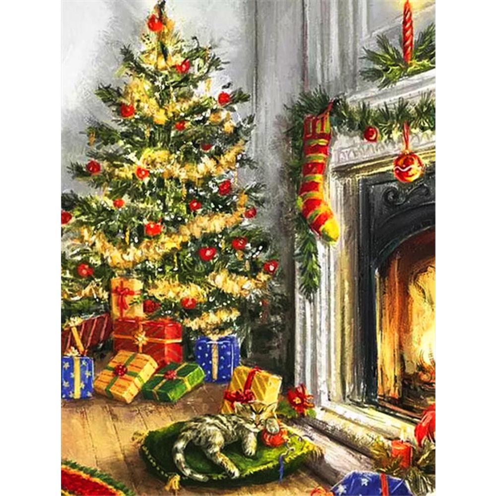 5D Diamond Painting Landscape Door Rhinestone Kit Sale Diamond Embroidery Christmas Tree Needlework Sets Handmade Gift