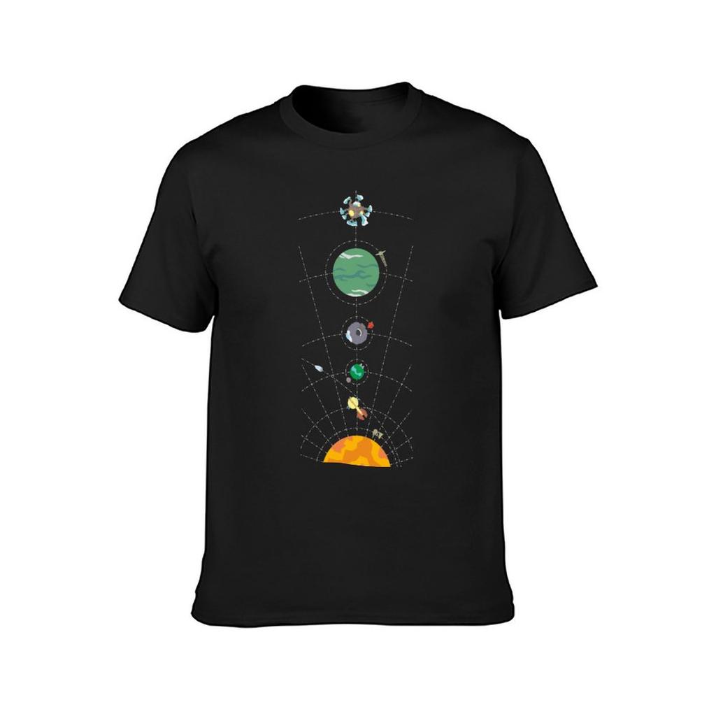 Outer Wilds Hearthian System Map T-Shirt korean fashion plain sublime shirts graphic tees mens tall t shirts