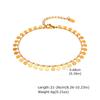 3 Layers Gold Plated Anklet Set for Women Nature Stone Bead Bohe Disc Charm Stainless Steel Beach Foot Jewelry