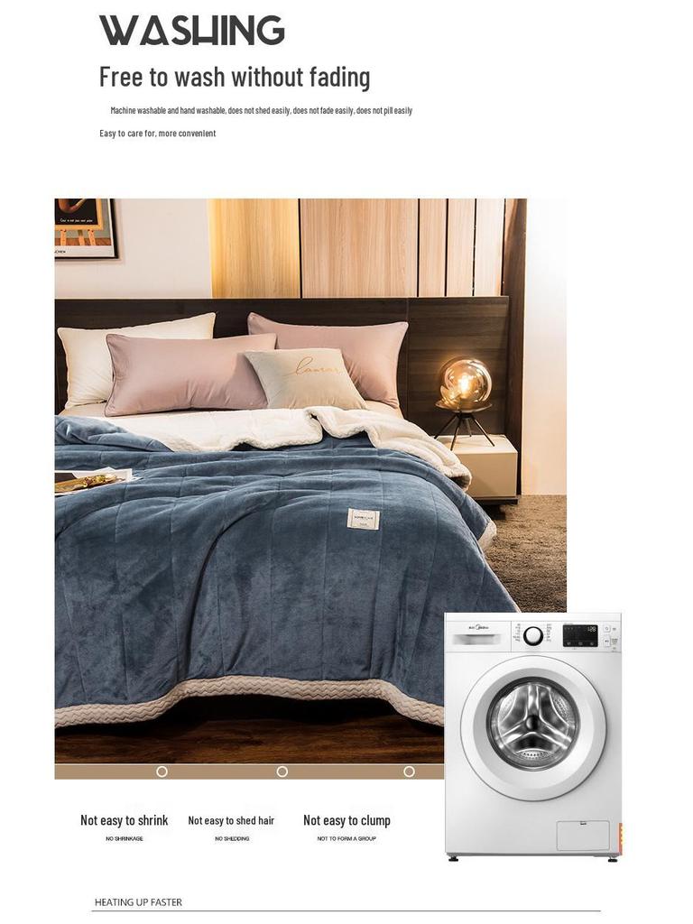 Dreilagige gesteppte Winterdecke - Dickes Milchvlies, Kuschelig für Firmengeschenke