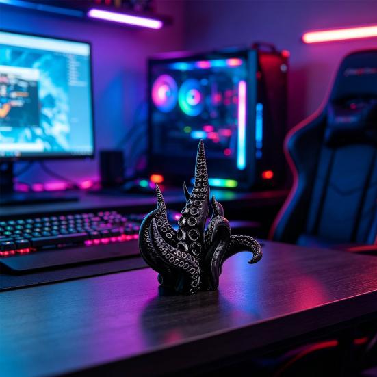 Octopus Tentacles Ornament, Creative Desktop Decoration, Resin Dark Style Tentacles Shaped Sculpture for Home Office E-Sports Room