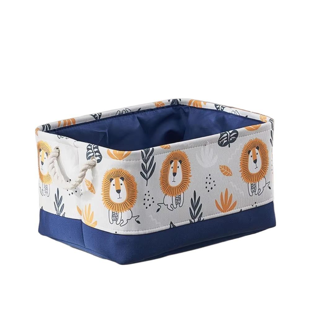 

Cartoon Canvas Laundry Basket Portable Laundry Hamper Cute Toys Storage Basket Bedroom Style 6