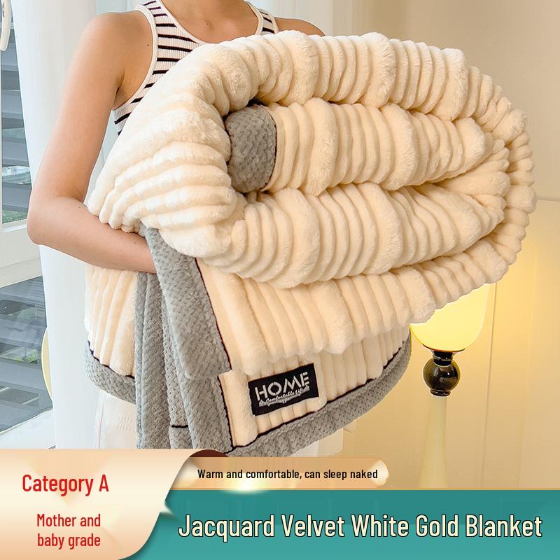 2025 Golden Turtle Velvet High-Weight Flannel Blanket - Double Size, Multifunctional, Luxurious Nap Blanket
