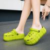 Womens Sandals  Hole Shoes Chunky Slippers Summer Beach Shoes Outdoor Green Platform Sandals