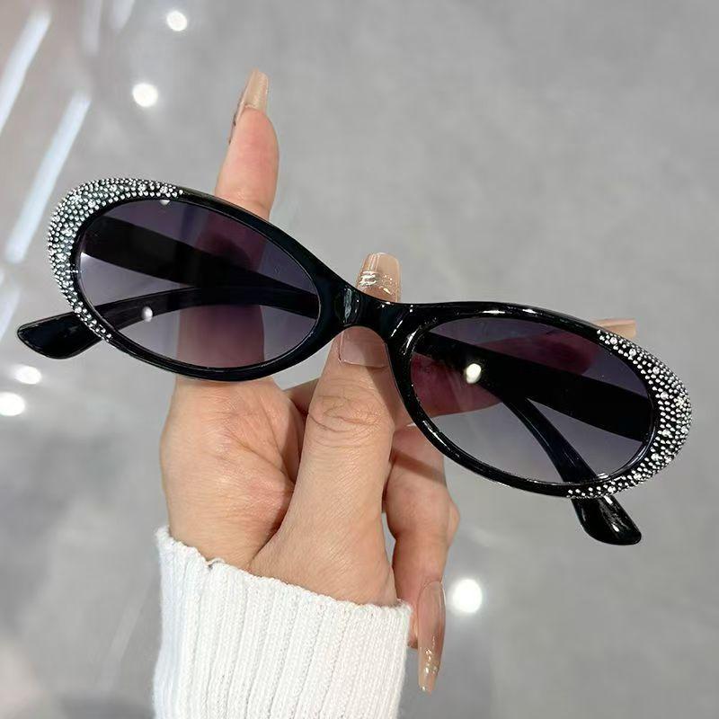 Retro Vintage Oval Sunglasses Women Men Brand Designer Eyeglasses Female Fishing Black Frame Lens Eyewear Driving UV400 Glasses