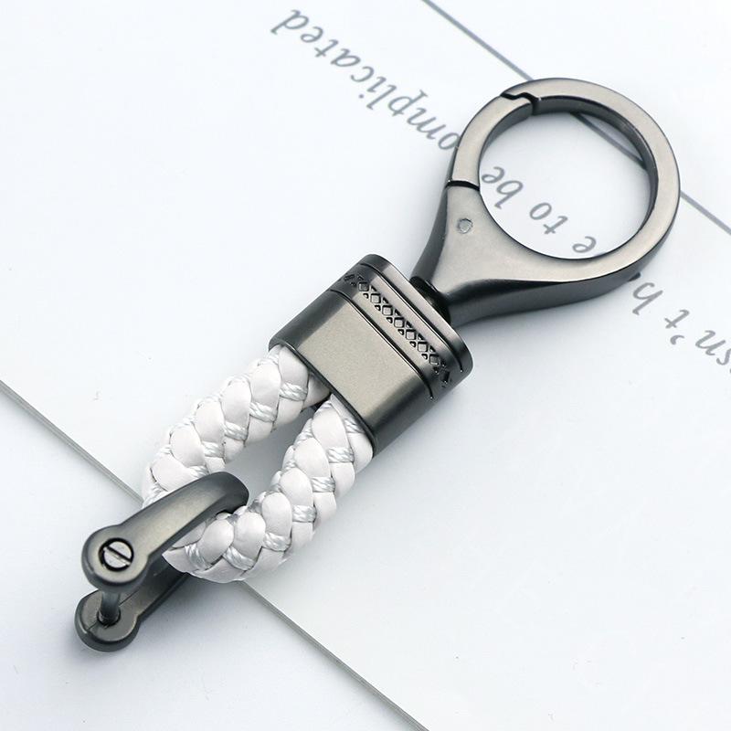 Braided Rope Sub-Gun Printing Keychain Men'S And Women'S Waist Hanging Big Head Chain General Car Key Bag Accessories