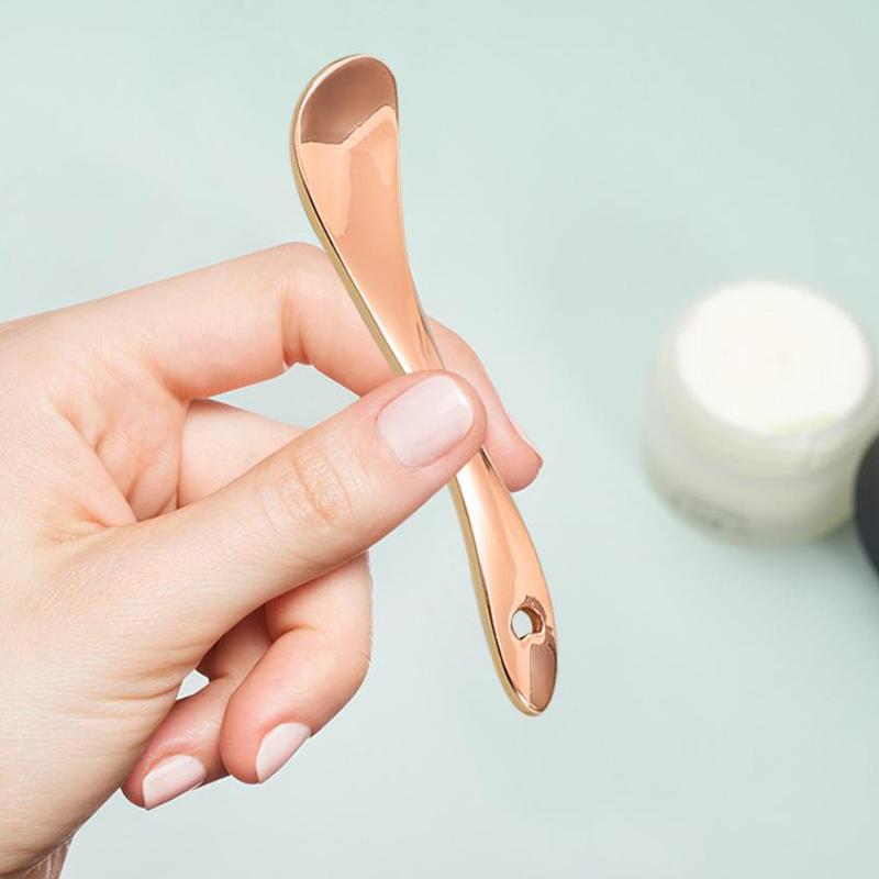 Hot Sale Metal Cosmetic Skincare Spatula,Mini Mask Facial Reusable Scoop,Makeup Beauty Spoons For Cream,Lotions,Moisturizer