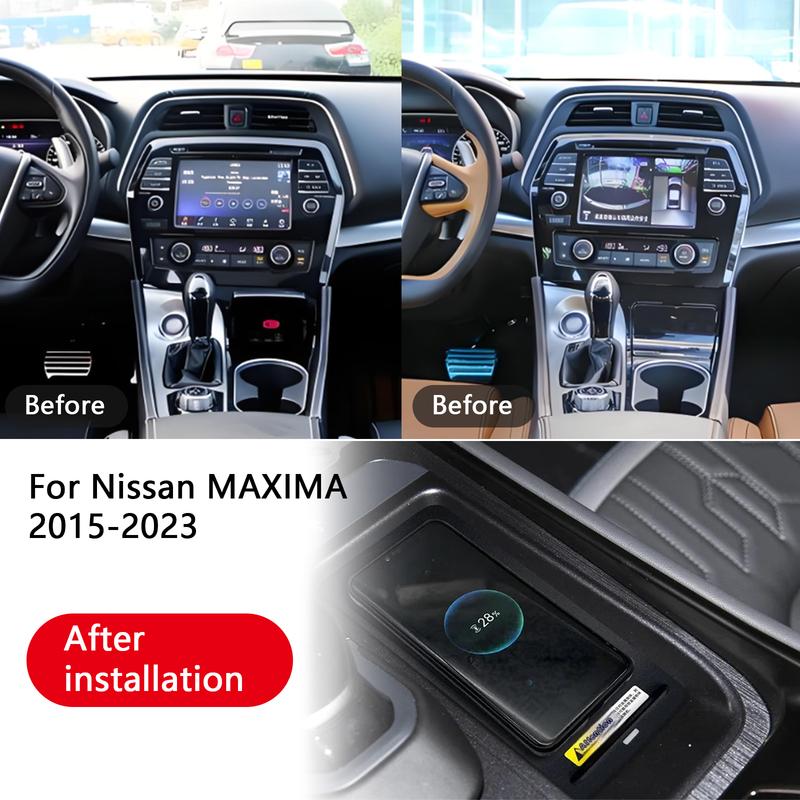 The Latest For Nissan MAXIMA 2015-2023 Car center console phone charger fast wireless charger charging plate charging holder