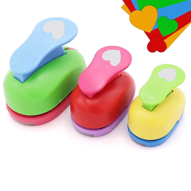 Jeemiter 3 Inch Circle Hole Punch Craft Lever Punch Handmade Paper Punch Candy Color by Random, 3 Inch Circle Cutter