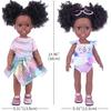 Black Dolls and Black Baby Doll Accessories - 14.5 Inch Silicone African Baby Doll with Clothes Unicorn Theme Doll Swimsuits Best Gift for Girls Kids