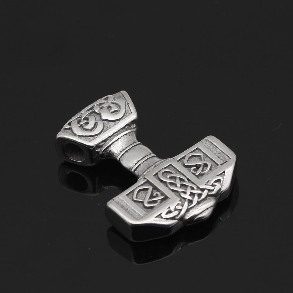Viking Raven Titanium Steel Men s Amulet Hammer Pendant Necklace