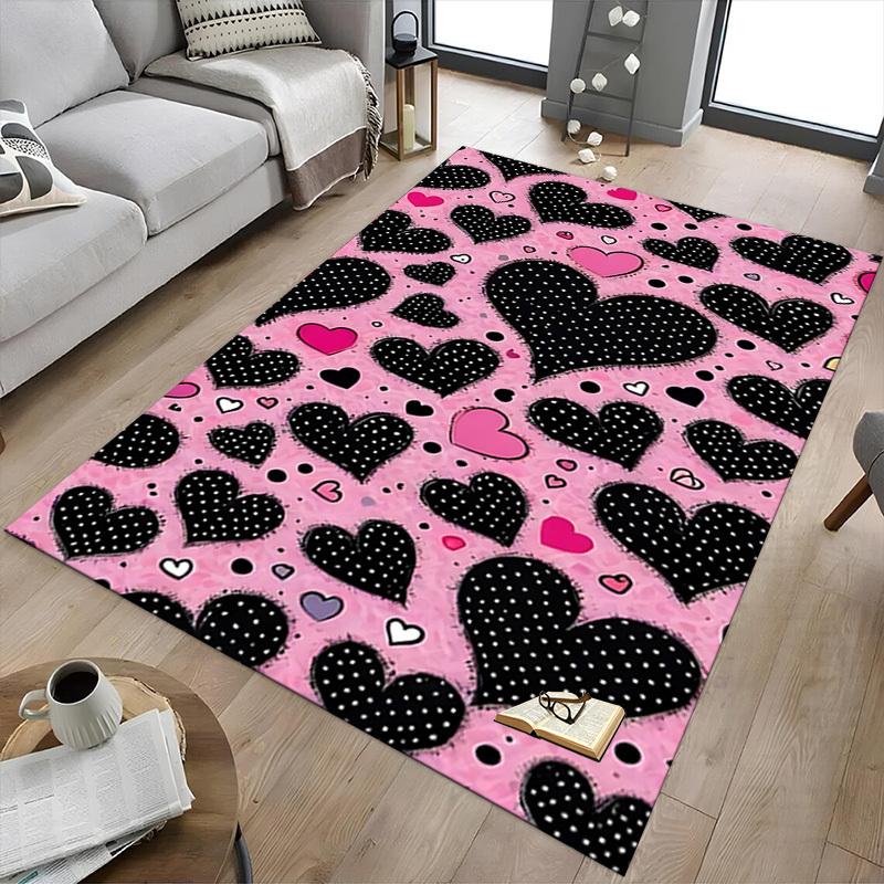 1PC Heart Pattern Extra Large Non-Slip Floor carpet, Office, family, bedroom, Studio - Large Area Rug,Longlasting Material-K0365