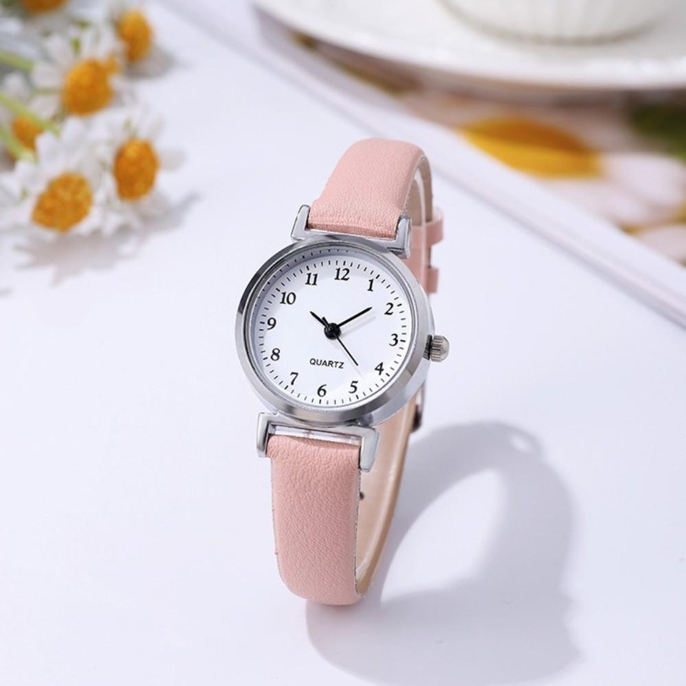 PU Leather Strap Women Watch Round Dial Ladies Wristwatches New Quartz Watch Gifts