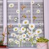 Vår Sommar Blommor Fönsterdekaler Fjärilar Vildblommor Fönsterdekal Dubbelsidig Blommig Statiska Glasdekaler för Hem Kontor Skola Klassrum Fest