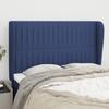 Vidaxl Wingback Headboard, Blue, 147X23X118/128 Cm, Fabric
