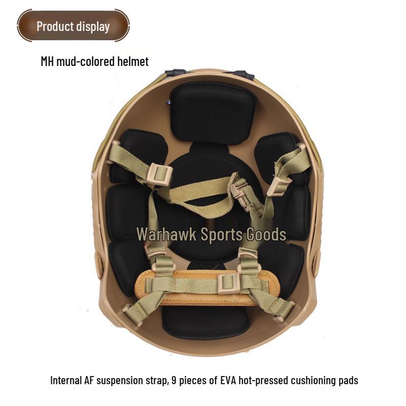 FAST Ultra-light Tactical Helmet with AF Suspension Strap, 430g - Ideal for Military, Airsoft, and Outdoor Sports