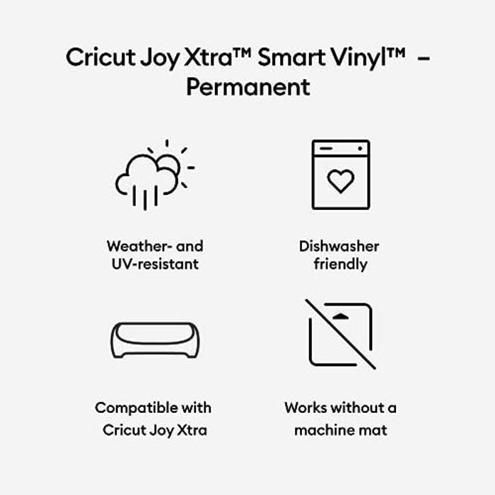 Vinyle permanent - cricut - joy xtra - 91,4 cm - résistant aux intempéries - rouge