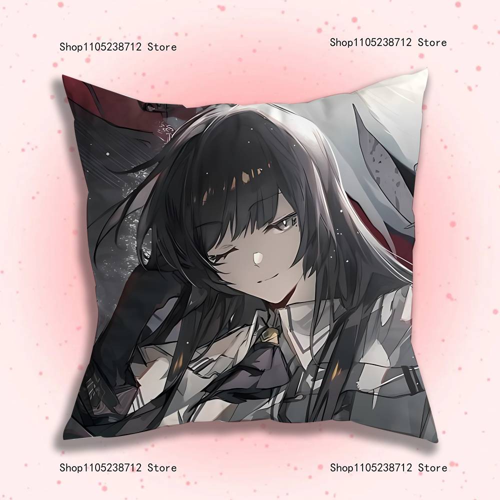 Game Tomorrow Ark A-Arknights Anime Pillow Case Anti-dustmite Pillowcase Invisible zipper silky short plush Sofa cushion cover