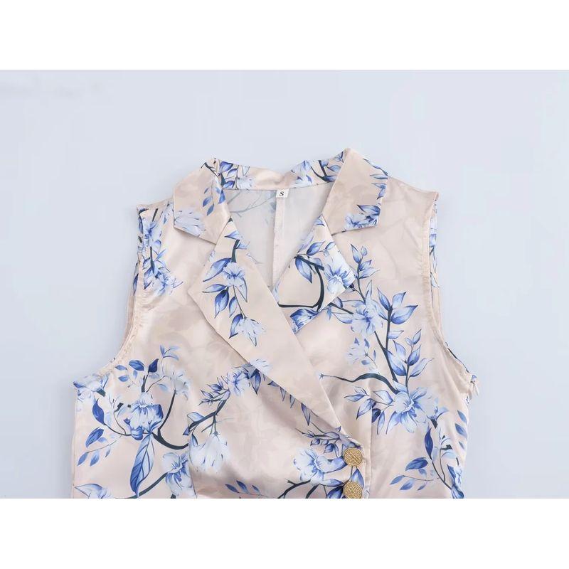 Jnleaog Summer New Arrival Women's Clothing Fashion Style French Fashion Commute Style Elegance Sleeveless Pleated Warehouse
