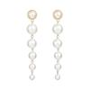 Retro personality pearl long stud earrings female versatile simple Internet celebrity temperament earrings fashion trendy earrings