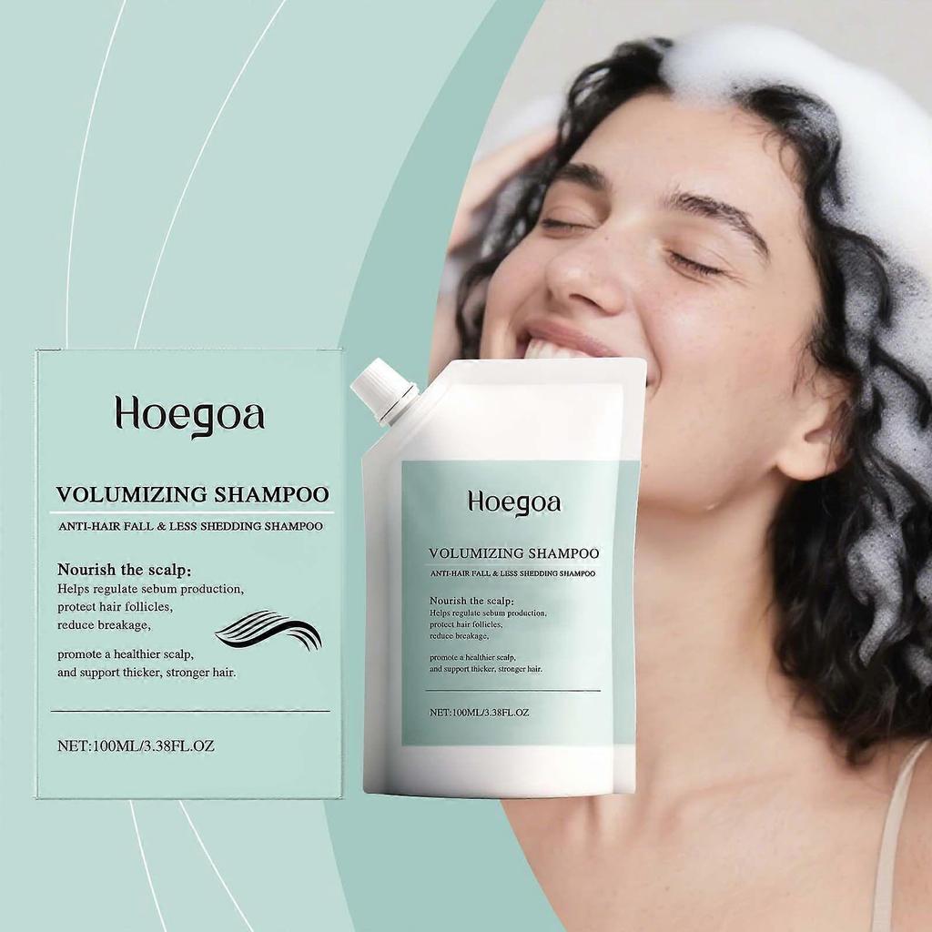 Hoegoa Voluminous Shampoo Gently Cleanses The Scalp, Making It Naturally Voluminous, Plump, Smooth And Lustrous For Daily Hair Care