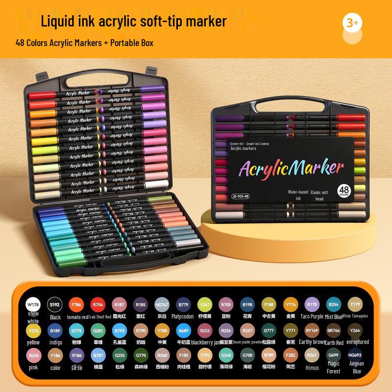 Soft-Tip Liquid Acrylic Marker Pen Set
