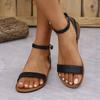 Summer new large size flat sandals women's European and American one-word buckle with beach cool slippers sandals