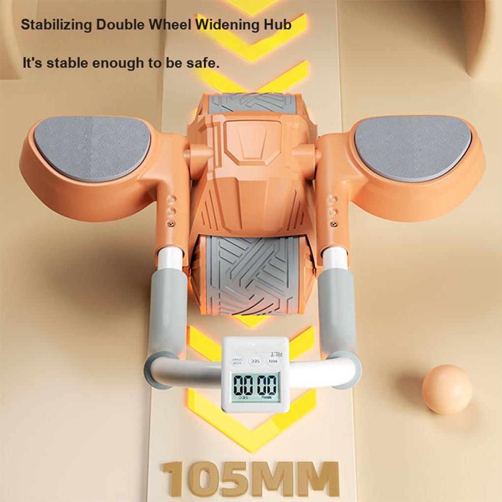 Abdominal Wheel with Digital Counter Automatic Rolling Exerciser Household Female Support Trainer Roller Gym Fitness