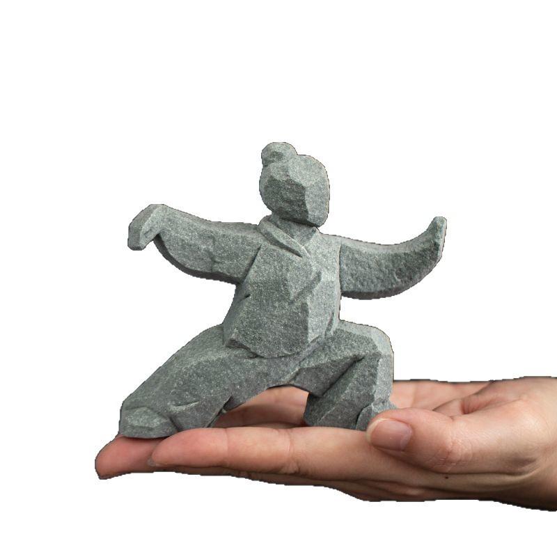 1Pcs Landscape Decoration Crafts New Chinese Martial Arts Figure Kung Fu Home Desktop Tea Table Creative Ornaments