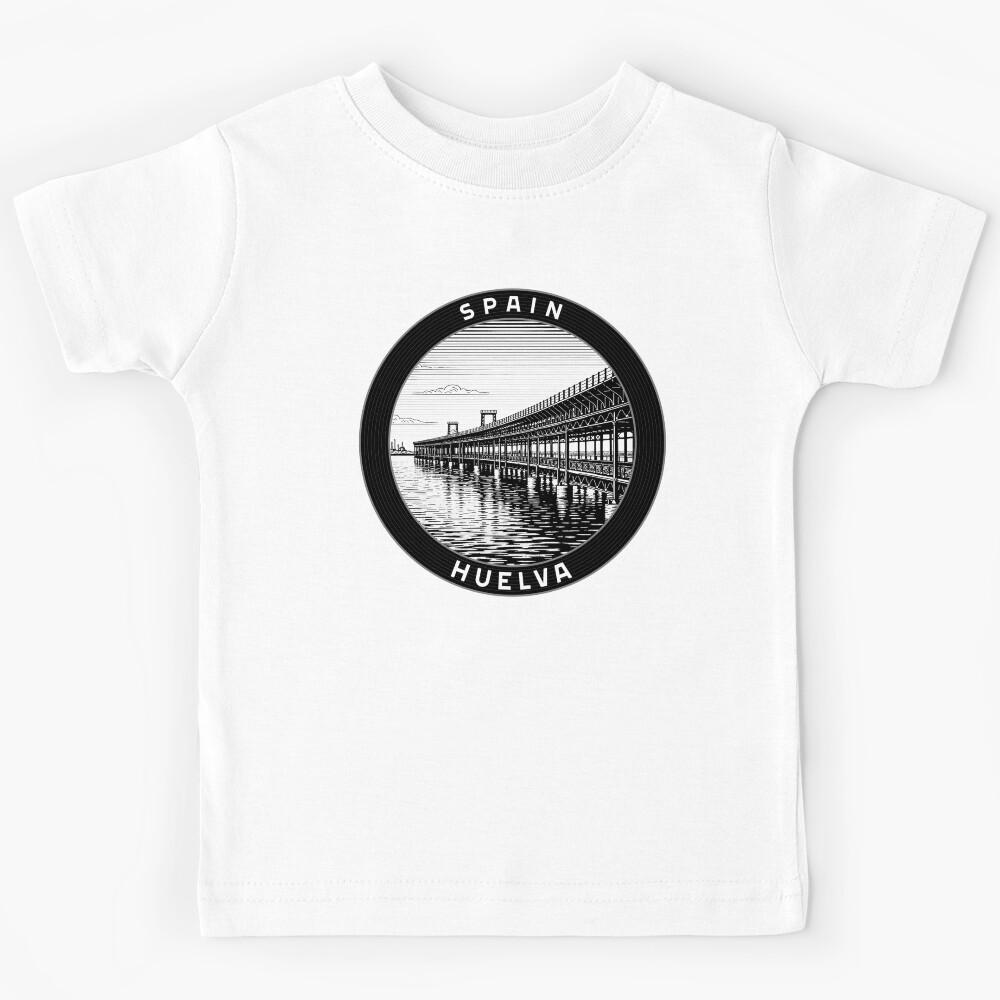 Huelva Spain Linocut Style Kids T-Shirt 140