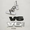 3D Metal Car Styling V6 Engine Logo Front Grille Badge Rear Trunk Emblem Side Fender Sticker Car Body Auto Exterior Accessories