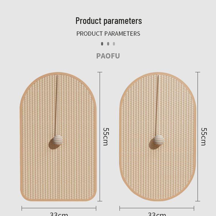 Wall-Mounted Sisal Cat Scratch Pad: Durable, Non-Shedding, Anti-Scratch, Sofa Protection