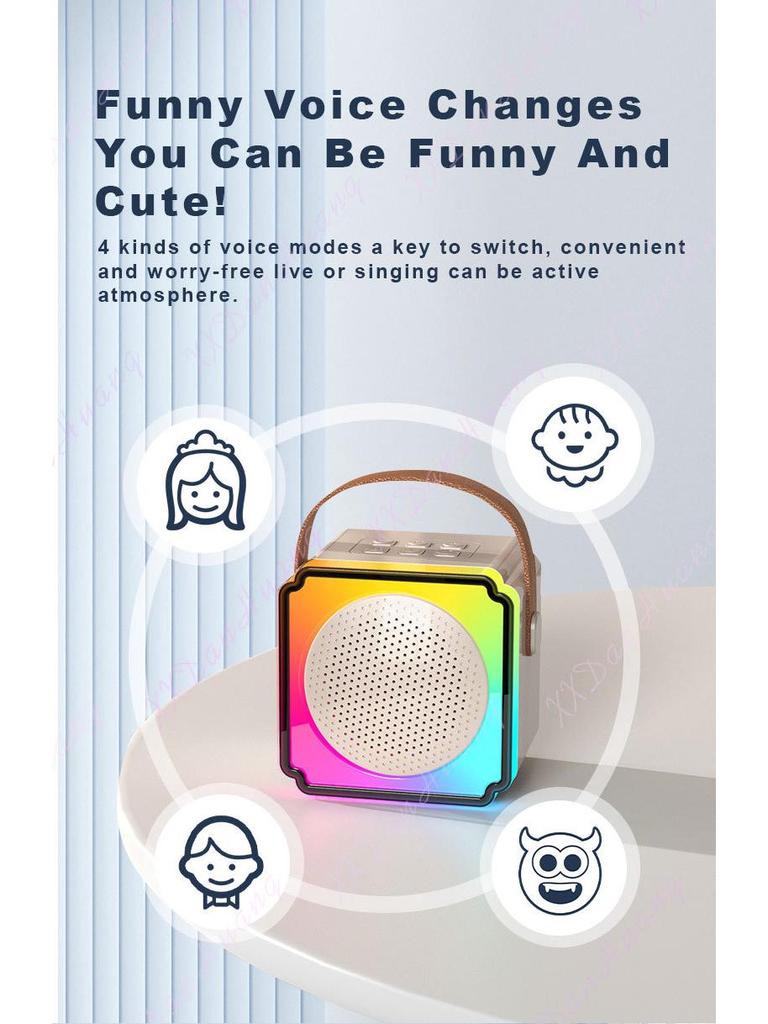 K13 All-in-One Wireless Bluetooth Karaoke Microphone and Speaker for Home & Outdoor Kids