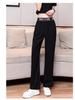 Girls' Summer 2024 Ice Silk Casual Sports Pants: Loose Straight-Leg Chiffon for Middle & High School Students