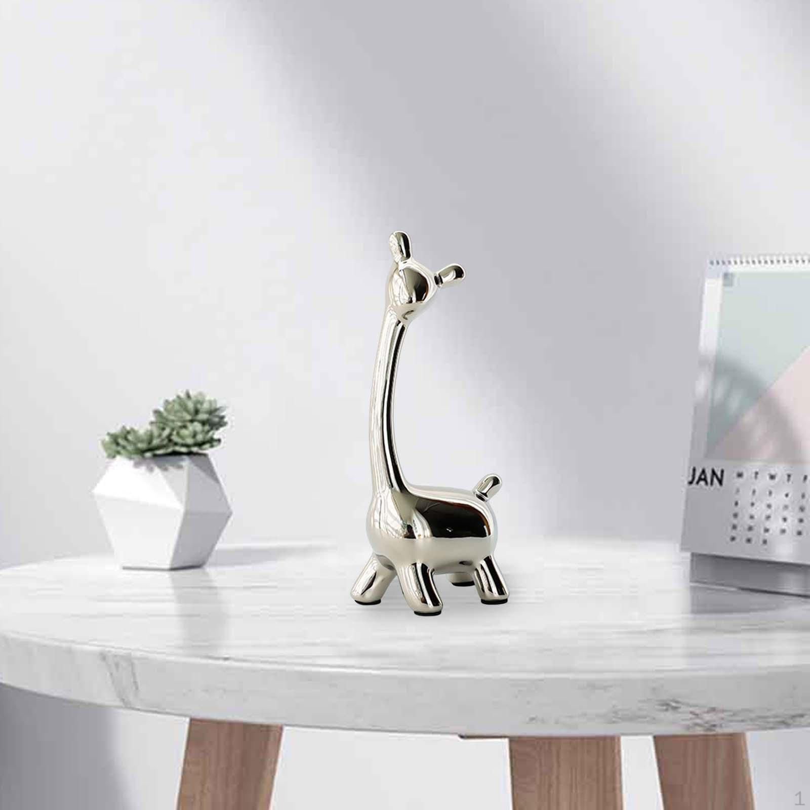 

Креативная фигурка оленя, керамическая статуя, ремесла, скульптура, декоративное украшение для дома, настольная спальня 10cmx21cm