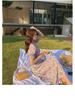 2025 French Retro Puff Sleeve Floral Chiffon Dress in Light Purple for Spring, Summer, and Autumn