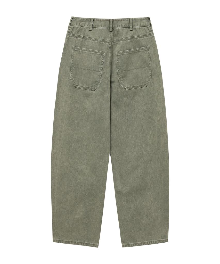 BIG UNION Curved Cotton Pants (Dusty Olive)