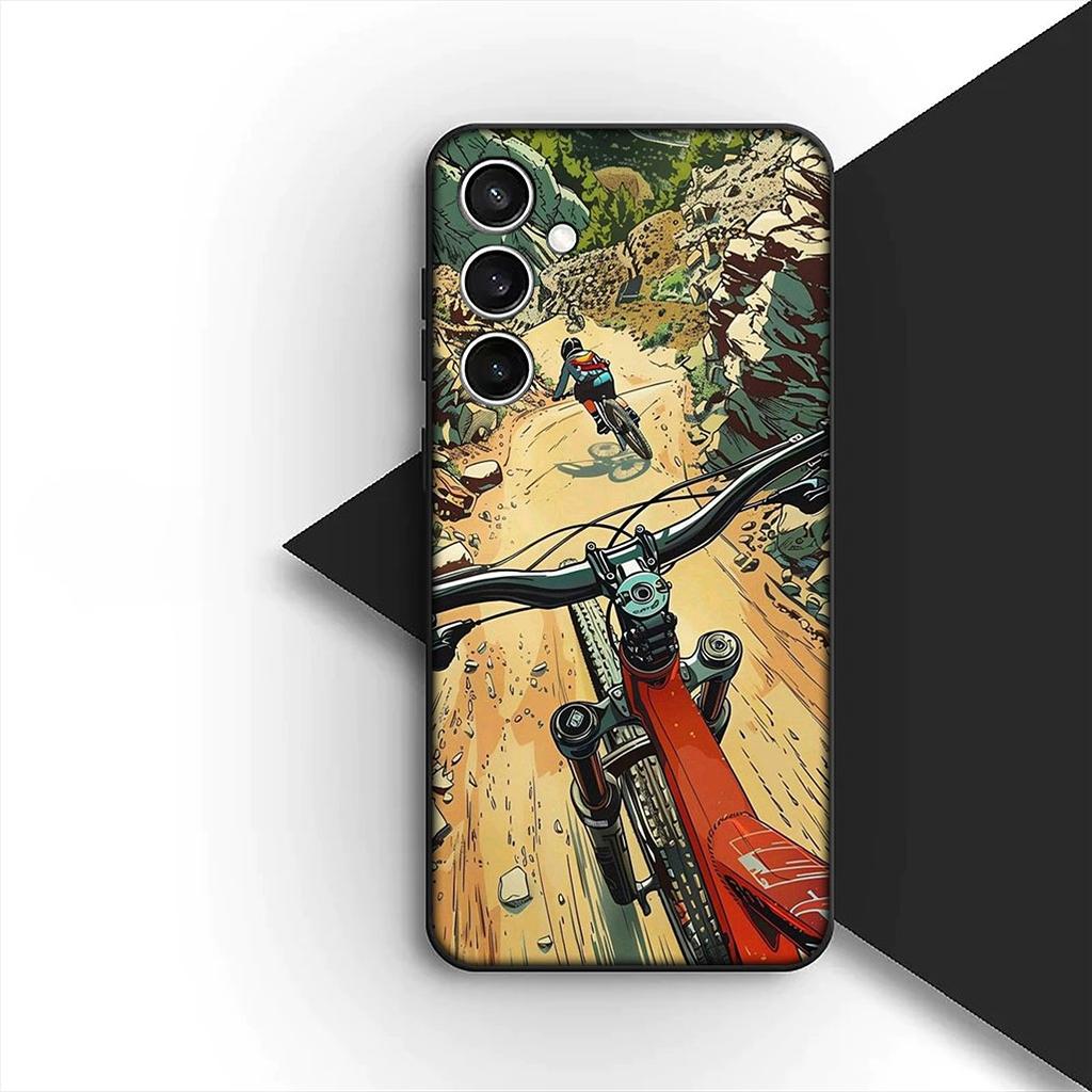 Cover for Motorola Moto G22 G23 G32 G53 G60 G13 G64 G20 G8 G9 Plus Power E13 E20 E32 Phone Case Mountain Bike Car Cycling Art