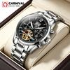 CARNIVAL Luxury Brand Automatic Watches Men Stainless Steel Tourbillon Mechanical Watch Luminous Waterproof Date Clock Reloj
