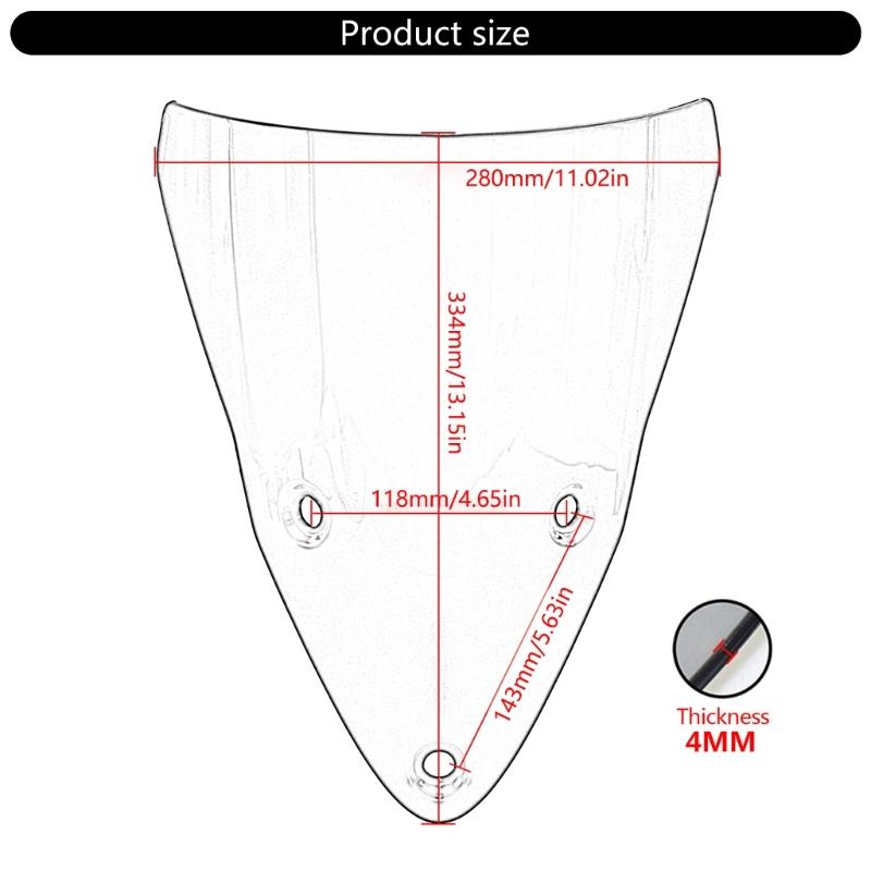Motorcycle Windshield Airflows Deflectors Direct Fit Windscreen For Supersport 939 950 2017-2022 Models