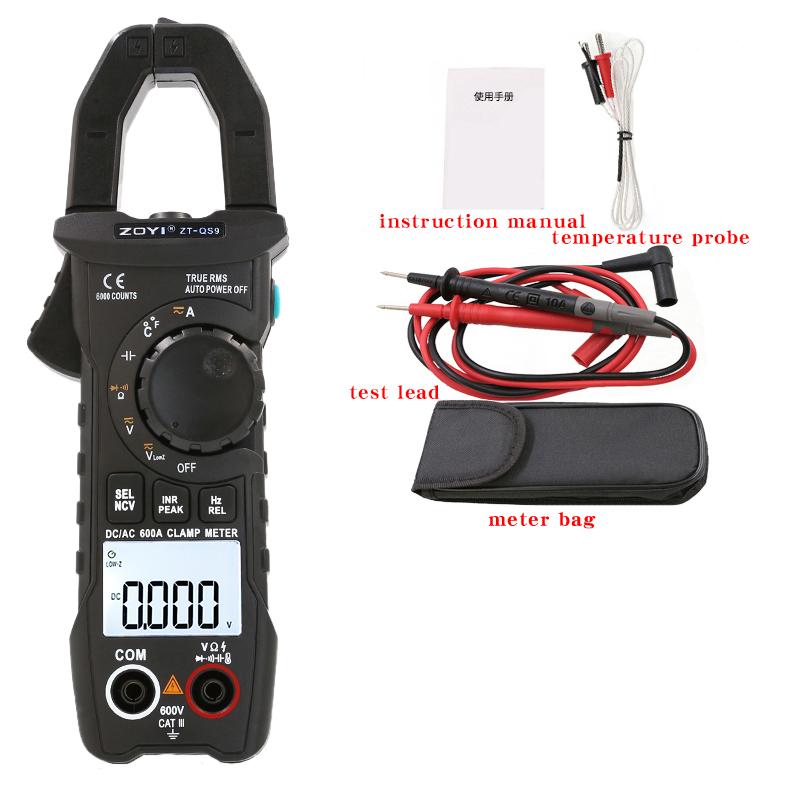 ZOYI ZT-QS9 AC/DC electrician digital clamp meter multimeter clamp current meter capacitance meter