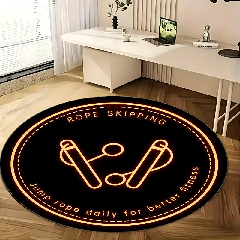 

Simple Fluorescent Skipping Rope Anti Slip Mat for Bedroom Living Room Gym Carpet Sports Enthusiasts Home Decoration Carpet 60cmx60cm
