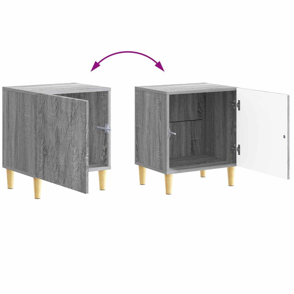 Nightstand Gray Sonoma 43 x 34.5 x 50 cm Particleboard