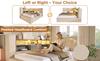 Letto imbottito 90x190 cm Singolo, Illuminazione a LED, Contenitore idraulico, Testiera a L, Reversibile, Rete a doghe, Lino, Beige (Senza materasso)