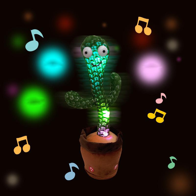 Dancing Talking Cactus Toy Kid Singing Mimicking Repeating Cactus Toy Baby Toddler Boy Girl Gift Recording Voice Interactive Fun